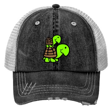 Discover 2 turtles piggyback mummy daddy child riding cute Trucker Hats
