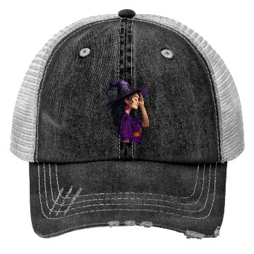 Discover Enchanted Witch Halloween  Trucker Hats