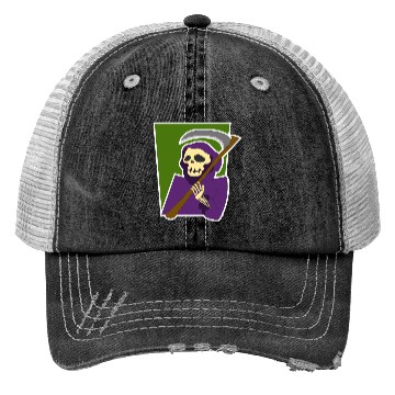 Discover Dead Skeleton Illustration Trucker Hats