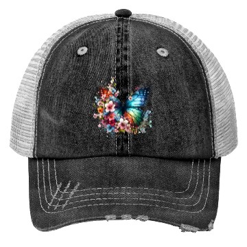 Discover Colorful Butterfly Blossom Fusion Trucker Hats