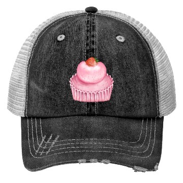 Discover Strawberry Pink Pastry Design Trucker Hats