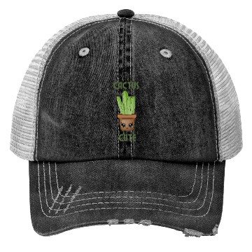 Discover Adorable Cactus with Big Eyes Design Trucker Hats