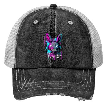 Discover Graffiti Bunny Teeth Streetwear Trucker Hats