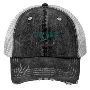 Discover Mountain Wilderness Stay Wild Trucker Hats