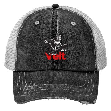 Discover Cool Cat Skateboard with cute Boy Name VEIT Trucker Hats