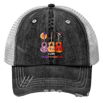 Discover Happy HalloThanksMas Guitar  Trucker Hats