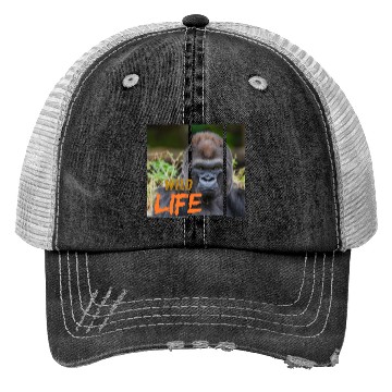 Discover Gorilla Wildlife Portrait Trucker Hats