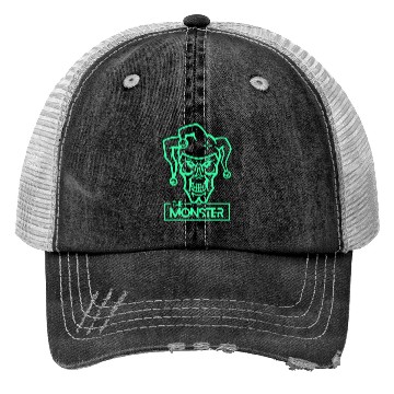 Discover Neon Circus Horror Skull Design Trucker Hats