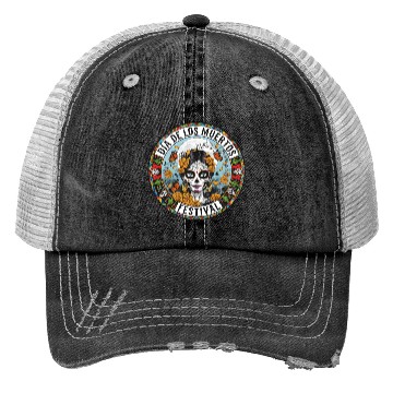 Discover Vibrant Día de los Muertos Skull Trucker Hats