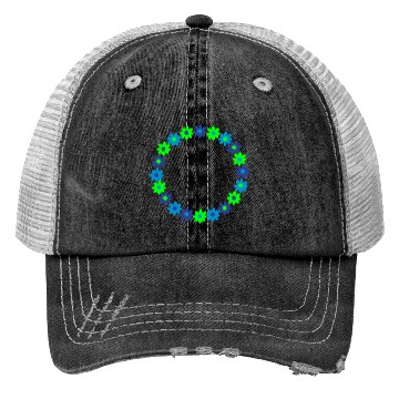 Discover Circle of flowers Trucker Hats
