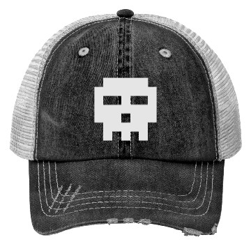 Discover Scott Pilgrim 8-bit Skull Vector Trucker Hats