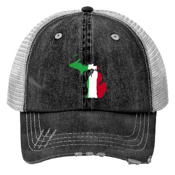Discover Michigan Italian Italy Flag Pride Trucker Hats