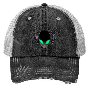 Discover Alien Music Lover DJ (Simplified Fit All Design) Trucker Hats