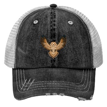 Discover Beadwork Great Horned Owl Trucker Hats