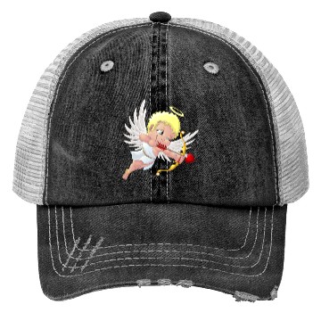 Discover cupid with a halo Trucker Hats