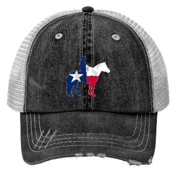 Discover Texas Cowboy Flag Trucker Hats