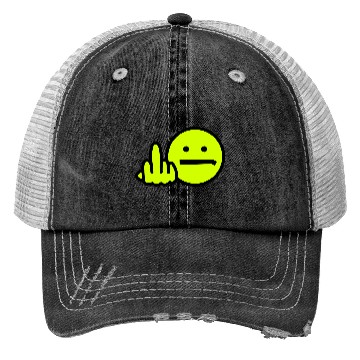 Discover Angry Smiley technical remix Trucker Hats