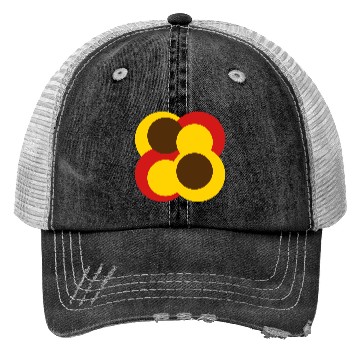 Discover Abstract Geometric Circular Shapes Trucker Hats