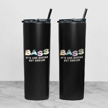 Discover Bass Guitar Guitar Tumbler With Lid And Straw