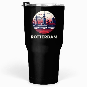 Discover Rotterdam Skyline A Modern City s Artistic View Tumblers 30 Oz
