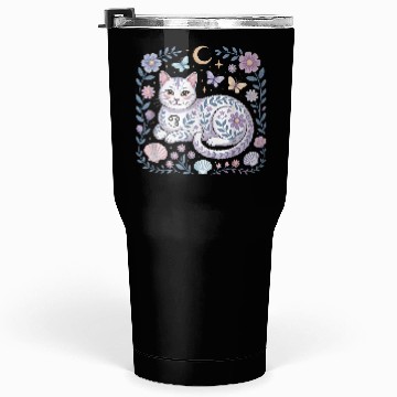 Discover Cancer Zodiac Cat Mystical Art Tumblers 30 Oz