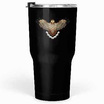 Discover Beaded Red-Tailed Hawk Tumblers 30 Oz