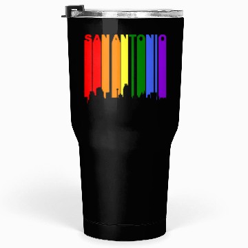 Discover San Antonio Texas Gay Pride Rainbow Skyline Tumblers 30 Oz