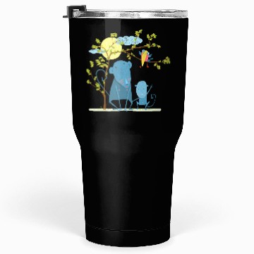Discover Monkey with child and bird Tumblers 30 Oz