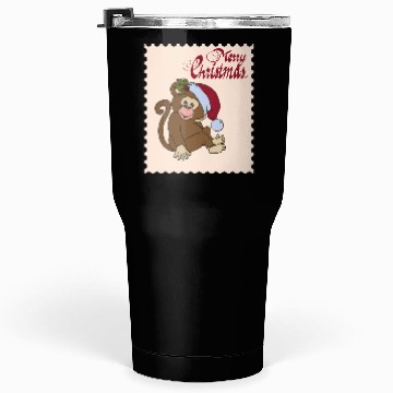 Discover Christmas monkey Tumblers 30 Oz