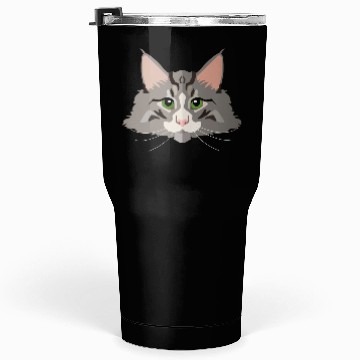 Discover grey cat Tumblers 30 Oz