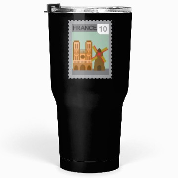 Discover france post stamp Tumblers 30 Oz