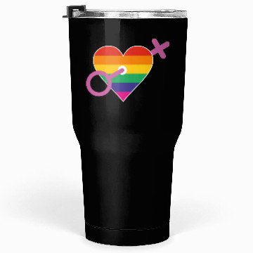 Discover Rainbow heart female Tumblers 30 Oz