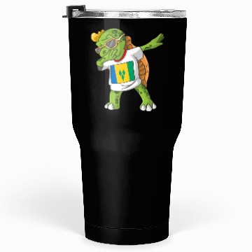 Discover Saint Vincent and the Grenadines Dabbing Turtle Tumblers 30 Oz