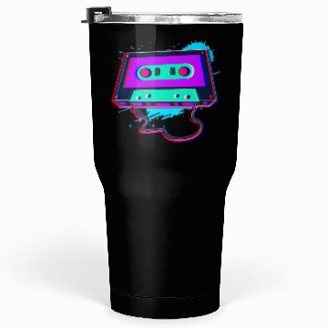 Discover 80s Music Cassette Tape : 3D, Neon, 80s songs Tumblers 30 Oz