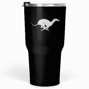 Discover Light Grey Running Greyhound X Racer Track Dog Tumblers 30 Oz