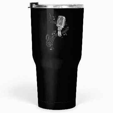 Discover Retro Microphone with music nout Tumblers 30 Oz