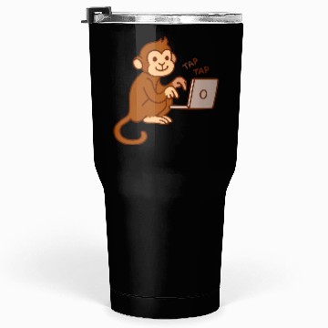 Discover monkey laptop Tumblers 30 Oz