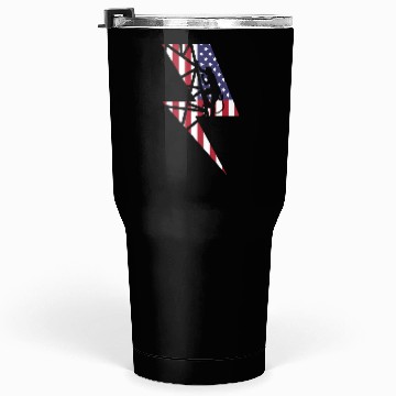 Discover Lineman Usa American Flag Cable Pole Light Gift Tumblers 30 Oz