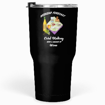 Discover card making weekend forecast with wine Tumblers 30 Oz