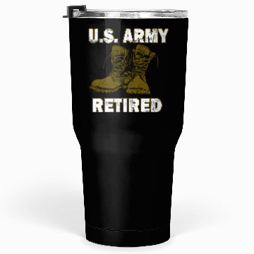 Discover US Army Retired Distressed With Logo Short Sleeve Tumblers 30 Oz
