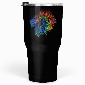 Discover Psychedelic Lion Design Gift. Rainbow Mandala Tumblers 30 Oz