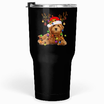 Discover Womens Goldendoodle Christmas Tumblers 30 Oz Reindeer