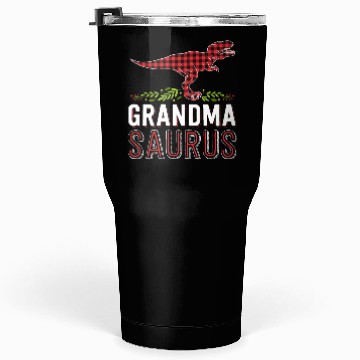 Discover Grandma Saurus T Rex Red Plaid Matching Family Tumblers 30 Oz