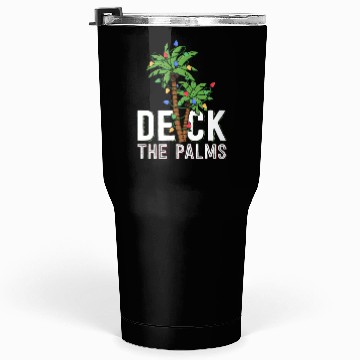 Discover Deck The Palm Tree Lights Tropical Hawaii Family Tumblers 30 Oz