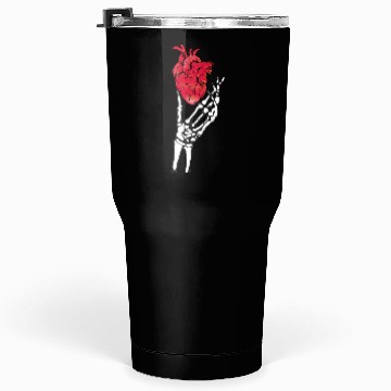 Discover Skeleton hand and red heart Tumblers 30 Oz