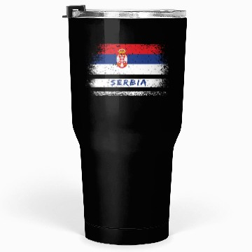 Discover Serbia Vintage Flag Tumblers 30 Oz