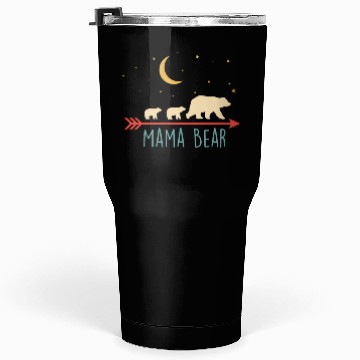Discover Mama Bear with 2 Cubs Retro Mother's Day Tumblers 30 Oz