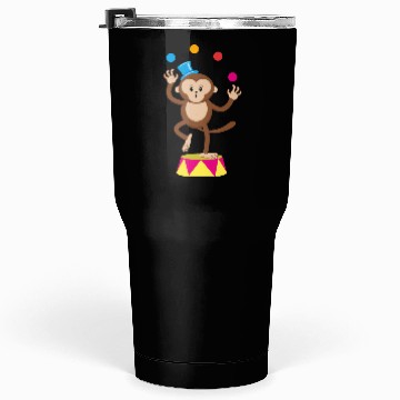 Discover Cute Circus Monkey Ape Comic Cartoon Tumblers 30 Oz