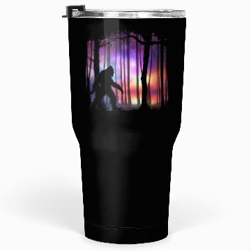 Discover Bigfoot Northern Lights - Space Galaxy Aurora Tumblers 30 Oz