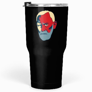 Discover Sigmund Freud Portrait - Red and Blue Tumblers 30 Oz